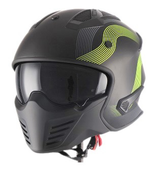 Helm VITO JET BRUZANO schwarz-matt/gelb